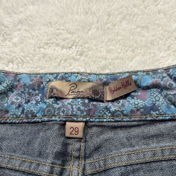 Paige VTG Y2K Hidden Hills Flare Boot Cut Denim Blue Jeans Womans Size 29x31 - Picture 5 of 8